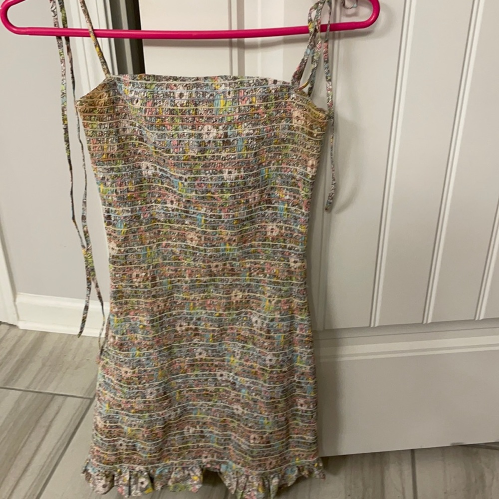 Impeccable Pig floral ribbed dress